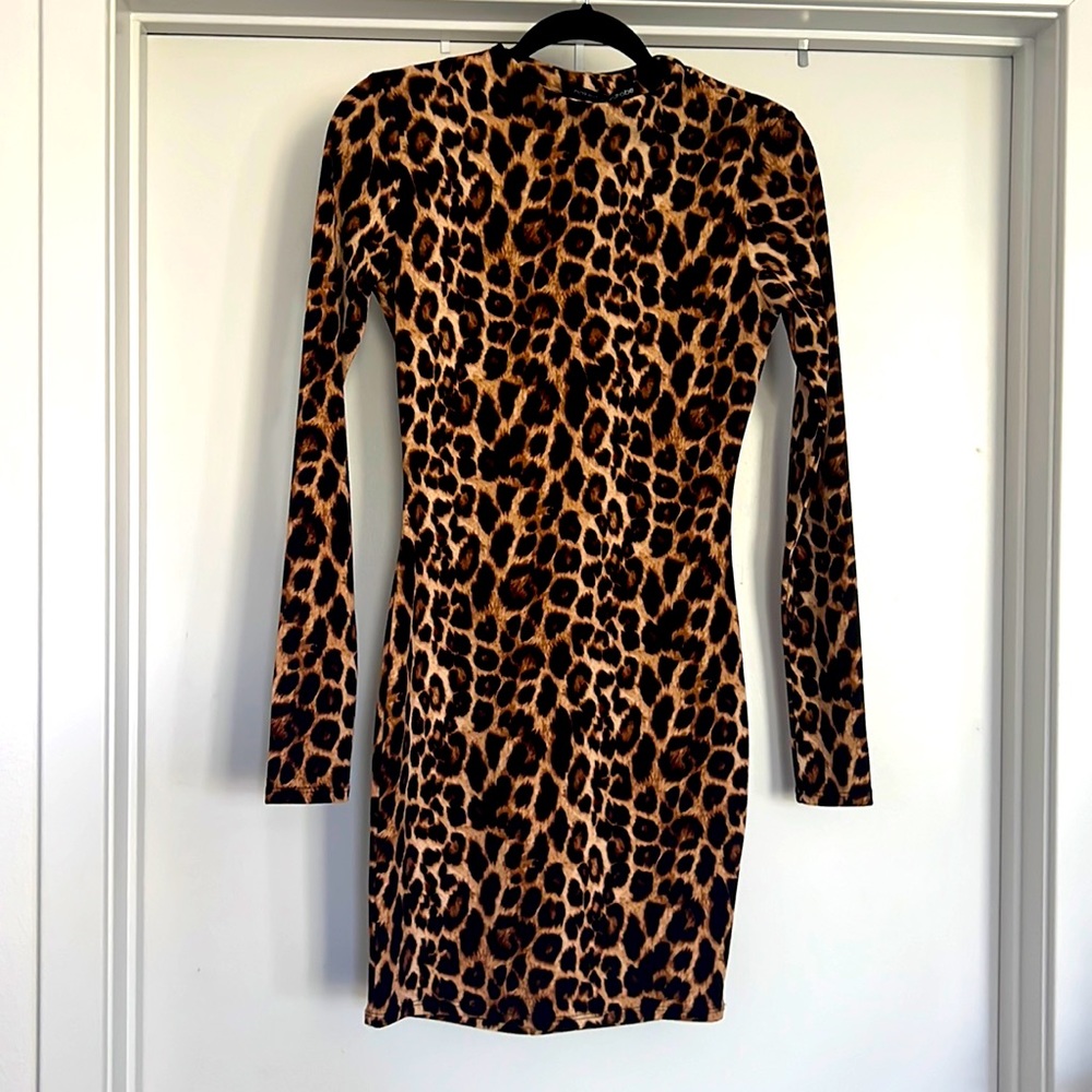 Naked wardrobe long sleeve bodycon dress